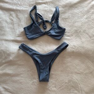 SHEIN Light Blue Bikini Set